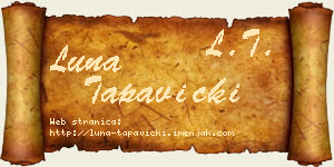 Luna Tapavički vizit kartica